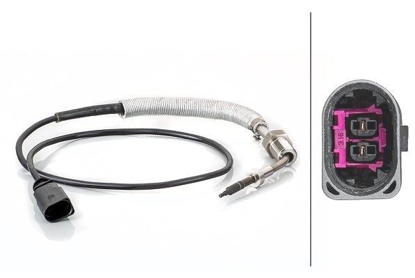 Hella Sensor, Abgastemperatur [Hersteller-Nr. 6PT014495-081] für Seat, Skoda, VW