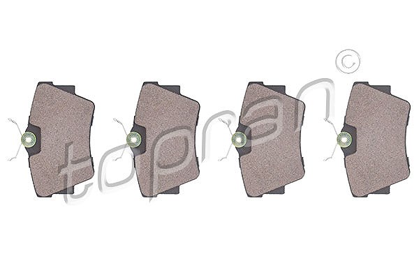 Topran Bremsbeläge hinten (Satz) [Hersteller-Nr. 207090] für Renault, Nissan, Fiat, Opel, Vauxhall