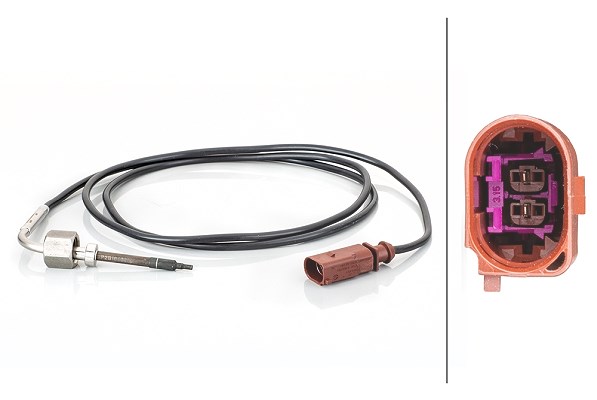 Hella Sensor, Abgastemperatur [Hersteller-Nr. 6PT014494-551] für VW