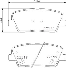 Brembo Bremsbelagsatz, Scheibenbremse [Hersteller-Nr. P30105] für Hyundai, Kia