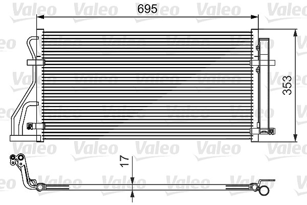 Valeo Kondensator, Klimaanlage [Hersteller-Nr. 814488] für Kia