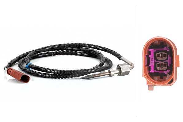 Hella Sensor, Abgastemperatur [Hersteller-Nr. 6PT014494-841] für Skoda, VW