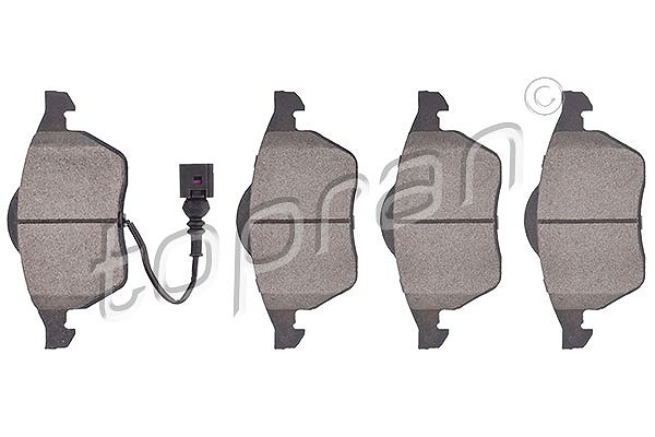 Topran Bremsbelagsatz, Scheibenbremse [Hersteller-Nr. 109469] für Seat, Skoda, Audi, VW
