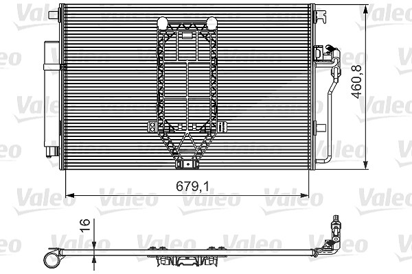 Valeo Kondensator, Klimaanlage [Hersteller-Nr. 812502] für Mercedes-Benz