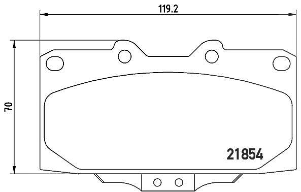 Brembo Bremsbelagsatz, Scheibenbremse [Hersteller-Nr. P56034] für Nissan, Subaru