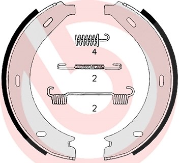 Brembo Bremsbackensatz, Feststellbremse [Hersteller-Nr. S50517] für Mercedes-Benz