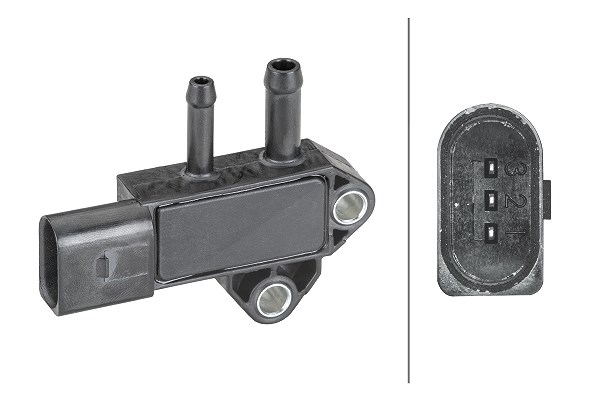 Hella Sensor, Abgasdruck [Hersteller-Nr. 6PP009409-361] für Mitsubishi, Mazda, Peugeot, Subaru