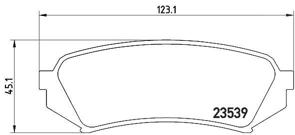 Brembo Bremsbelagsatz, Scheibenbremse [Hersteller-Nr. P83049] für Toyota, Lexus