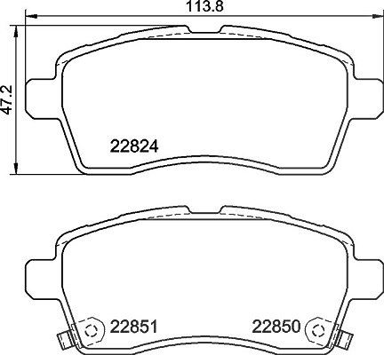 Brembo Bremsbelagsatz, Scheibenbremse [Hersteller-Nr. P79037] für Suzuki