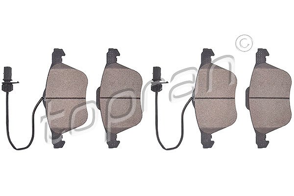 Topran Bremsbeläge vorn (Satz) mit VWK [Hersteller-Nr. 109467] für Seat, VW