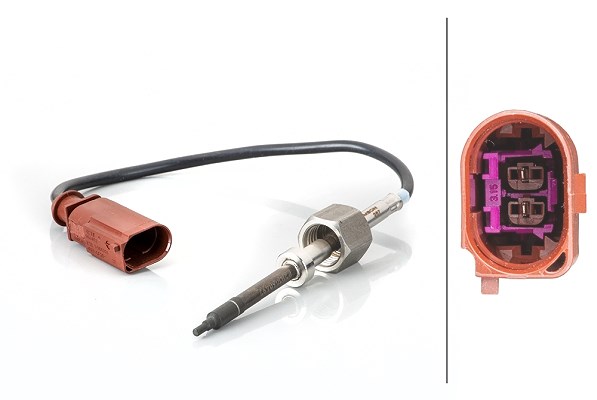 Hella Sensor, Abgastemperatur [Hersteller-Nr. 6PT014495-051] für VW