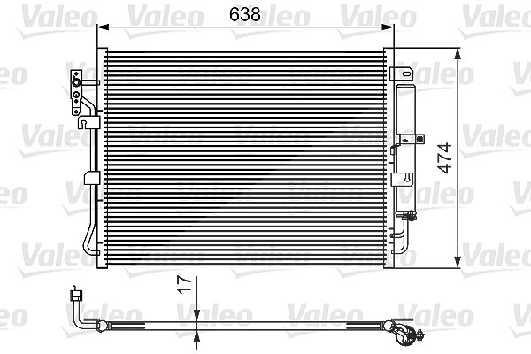 Valeo Kondensator, Klimaanlage [Hersteller-Nr. 814424] für Land Rover