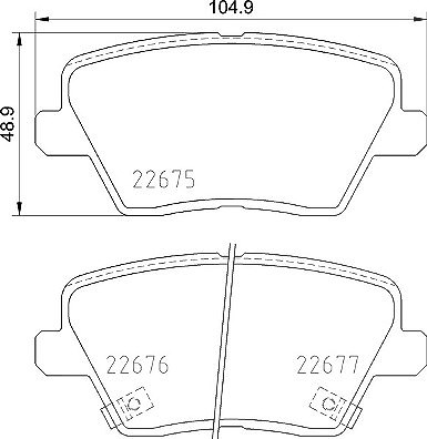 Brembo Bremsbeläge hinten (Satz) [Hersteller-Nr. P30109] für Kia, Hyundai