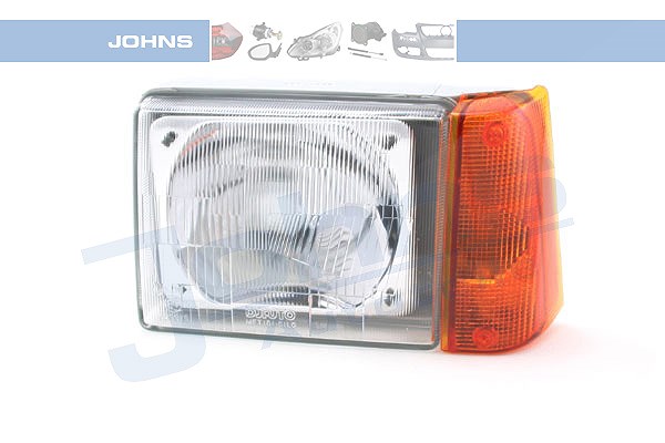 Johns Scheinwerfer, R2,m/Blinkloch, gelb, [Hersteller-Nr. 300509] für Fiat