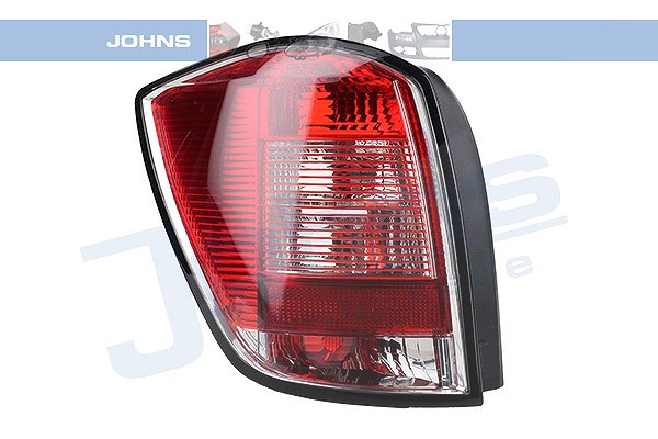 Johns Heckleuchte rot/weiß, ohne Lampenträger [Hersteller-Nr. 550987-8] für Opel
