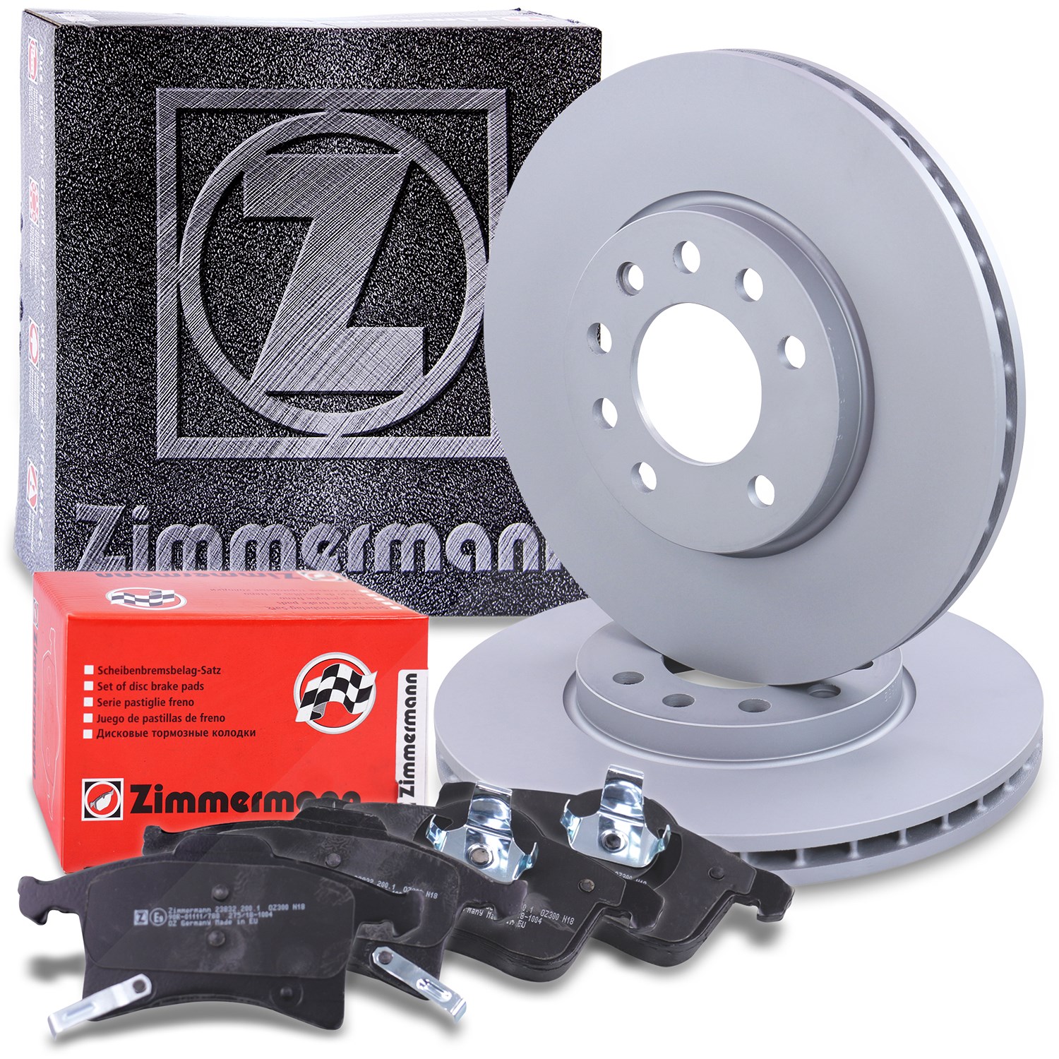 Zimmermann Bremsscheiben + Bremsbeläge Vorderachse [Hersteller-Nr. 10702129] für Opel