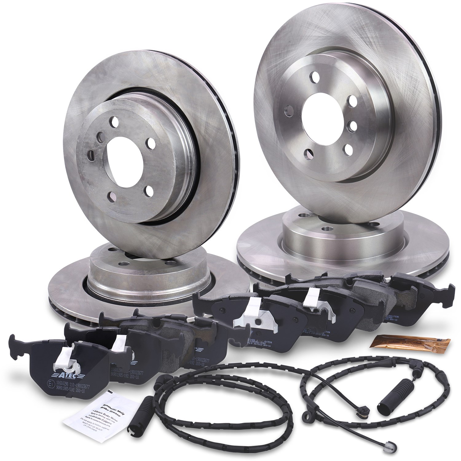 Bestprice Bremsscheiben + Bremsbeläge Vorne + Hinten [Hersteller-Nr. 10604055] für BMW