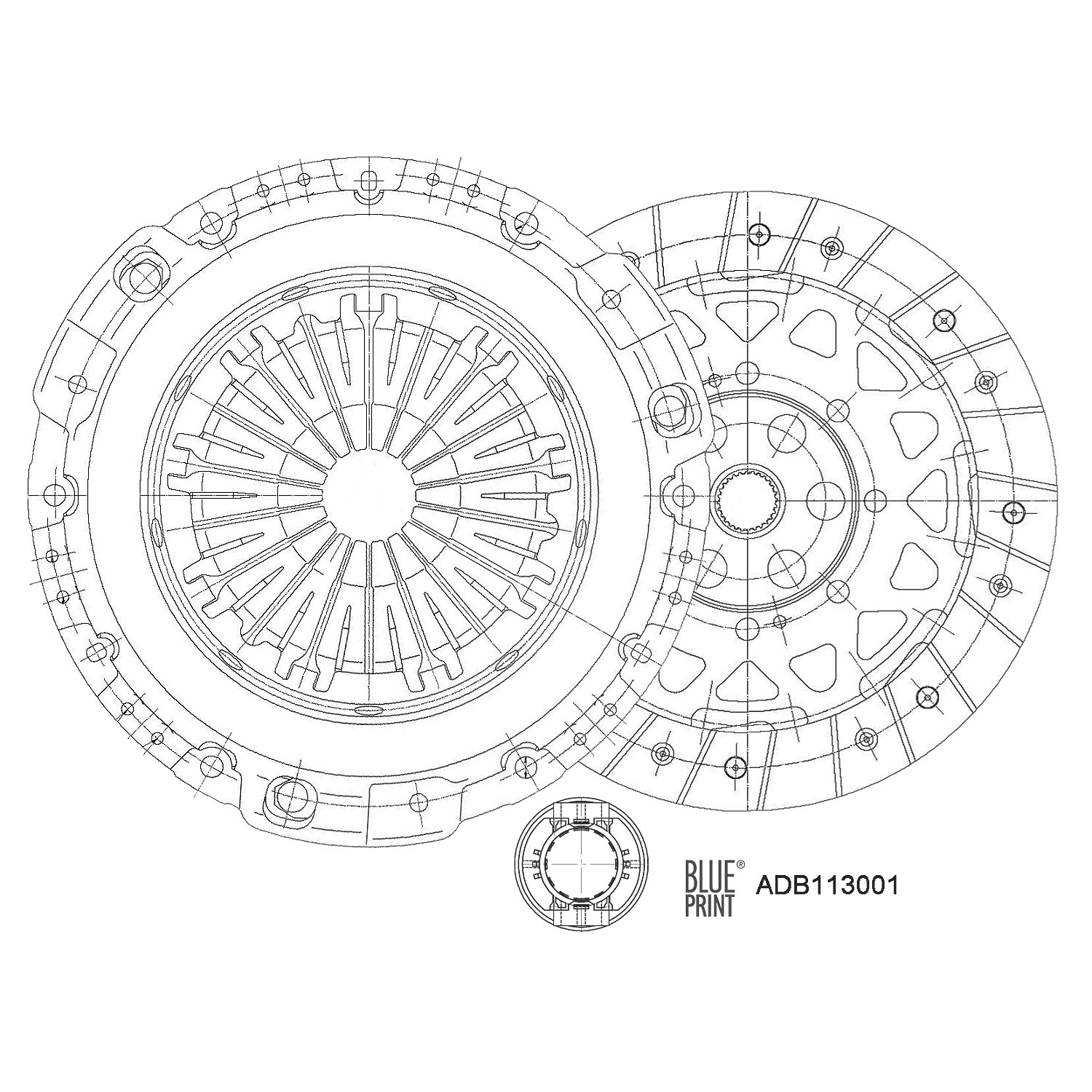 Blue Print Kupplungssatz [Hersteller-Nr. ADB113001] für Mini
