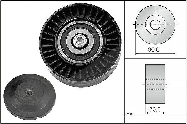 Schaeffler Ina Umlenk-/Führungsrolle, Keilrippenriemen [Hersteller-Nr. 532051410] für BMW