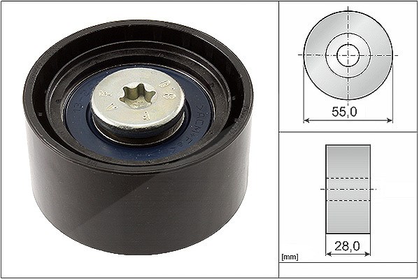 Schaeffler Ina Umlenk-/Führungsrolle, Keilrippenriemen [Hersteller-Nr. 532055610] für BMW