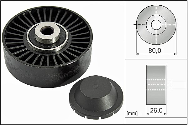 Schaeffler Ina Umlenk-/Führungsrolle, Keilrippenriemen [Hersteller-Nr. 532037020] für Lancia, Alfa Romeo, Fiat
