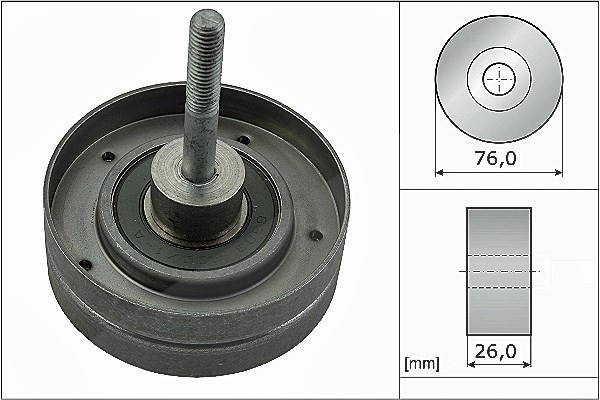 Schaeffler Ina Umlenk-/Führungsrolle, Keilrippenriemen [Hersteller-Nr. 532035130] für Volvo