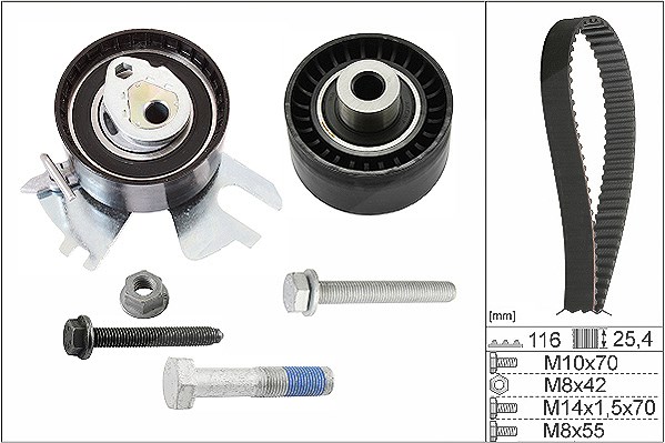 Schaeffler Ina Zahnriemensatz [Hersteller-Nr. 530055810] für Peugeot, Ford, Toyota, Ds, Fiat, Citroën