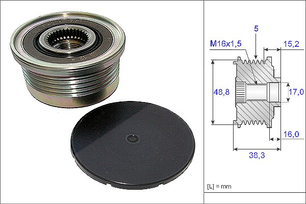 Schaeffler Ina Generatorfreilauf [Hersteller-Nr. 535004810] für Nissan, Opel, Dacia, Vauxhall, Renault, Volvo, Mitsubishi