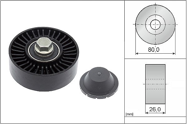 Schaeffler Ina Umlenk-/Führungsrolle, Keilrippenriemen [Hersteller-Nr. 532051210] für BMW