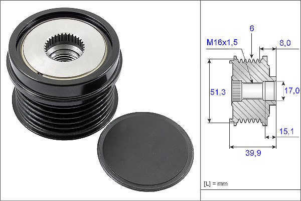 Schaeffler Ina Generatorfreilauf [Hersteller-Nr. 535025210] für Ford, Volvo