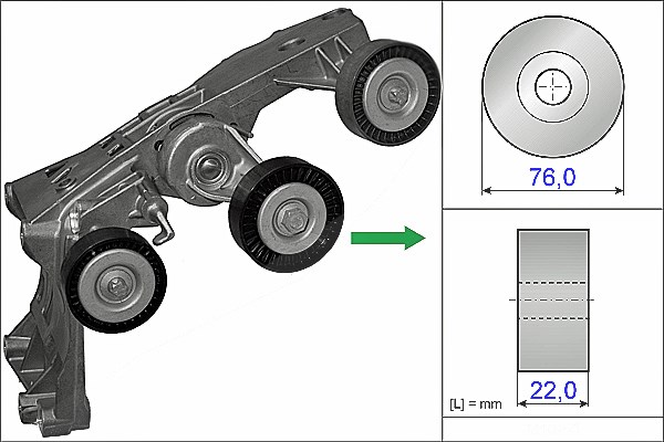 Schaeffler Ina Riemenspanner, Keilrippenriemen [Hersteller-Nr. 534043110] für Mercedes-Benz