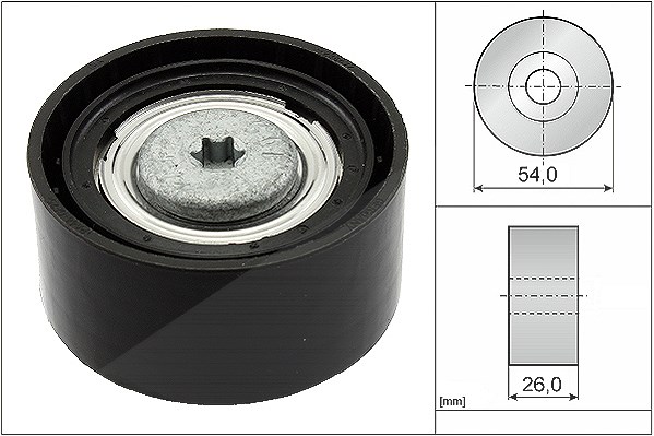 Schaeffler Ina Umlenk-/Führungsrolle, Keilrippenriemen [Hersteller-Nr. 532067210] für Mercedes-Benz
