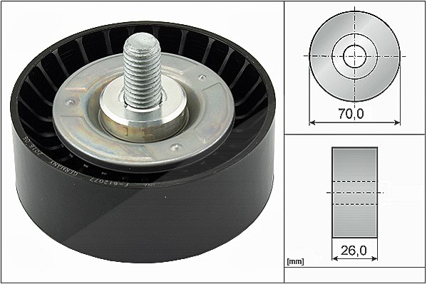Schaeffler Ina Umlenk-/Führungsrolle, Keilrippenriemen [Hersteller-Nr. 532047510] für BMW