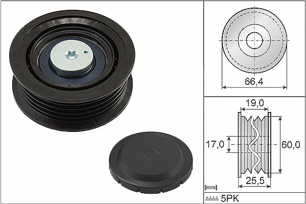 Schaeffler Ina Umlenk-/Führungsrolle, Keilrippenriemen [Hersteller-Nr. 532064210] für Kia, Hyundai
