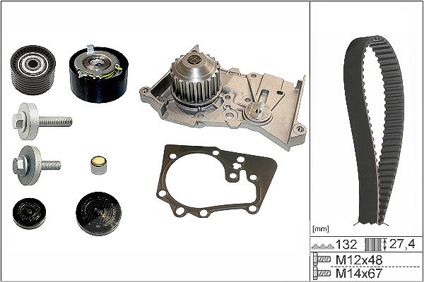 Schaeffler Ina Wasserpumpe + Zahnriemensatz [Hersteller-Nr. 530063930] für Renault