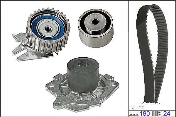 Schaeffler Ina Wasserpumpe + Zahnriemensatz [Hersteller-Nr. 530062030] für Lancia, Alfa Romeo, Fiat