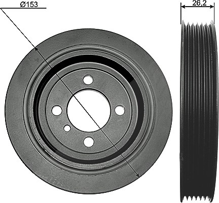 Schaeffler Ina Riemenscheibe, Kurbelwelle [Hersteller-Nr. 544009310] für Kia, Hyundai