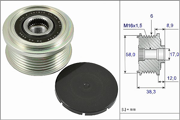 Schaeffler Ina Generatorfreilauf [Hersteller-Nr. 535026610] für Kia, Hyundai, Great Wall