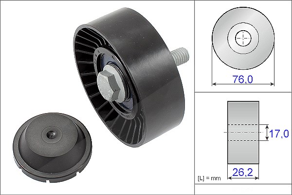 Schaeffler Ina Umlenk-/Führungsrolle, Keilrippenriemen [Hersteller-Nr. 532063210] für VW, Seat, Skoda, Audi