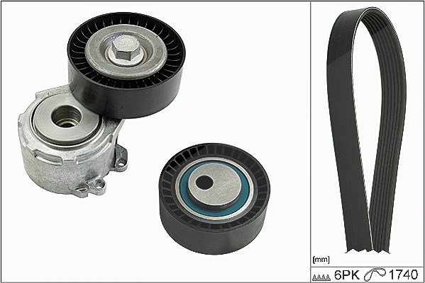 Schaeffler Ina Keilrippenriemensatz [Hersteller-Nr. 529001710] für Lancia, Fiat, Peugeot, Citroën