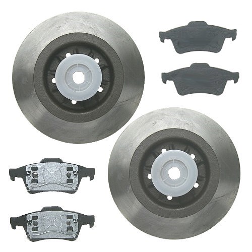 Bestprice Bremsscheiben+Beläge+Radlager+ABS-Ring HINTEN [Hersteller-Nr. 10601040] für Renault