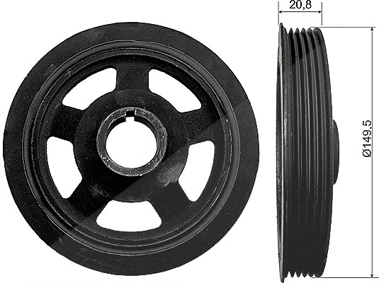 Schaeffler Ina Riemenscheibe, Kurbelwelle [Hersteller-Nr. 544009210] für Kia, Hyundai