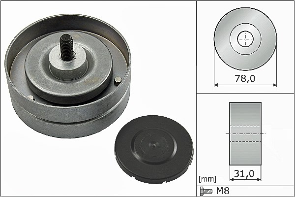Schaeffler Ina Umlenk-/Führungsrolle, Keilrippenriemen [Hersteller-Nr. 532046310] für Audi, VW