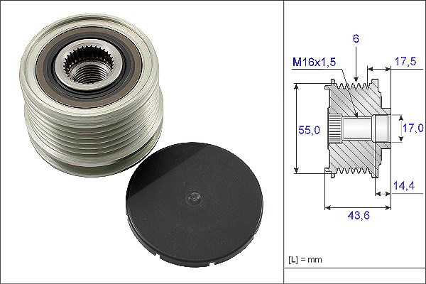 Schaeffler Ina Generatorfreilauf [Hersteller-Nr. 535010510] für Audi, Mercedes-Benz, Dacia, Renault, Lada, Nissan