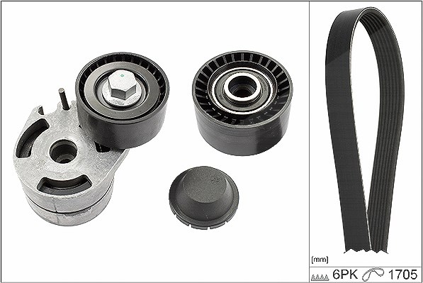 Schaeffler Ina Keilrippenriemensatz [Hersteller-Nr. 529001210] für Citroën, Mazda, Peugeot, Ford