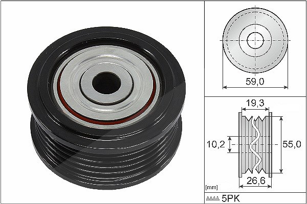 Schaeffler Ina Umlenk-/Führungsrolle, Keilrippenriemen [Hersteller-Nr. 532086010] für Mitsubishi