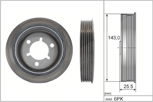 Schaeffler Ina Riemenscheibe, Kurbelwelle [Hersteller-Nr. 544014510] für Fiat, Citroën, Peugeot