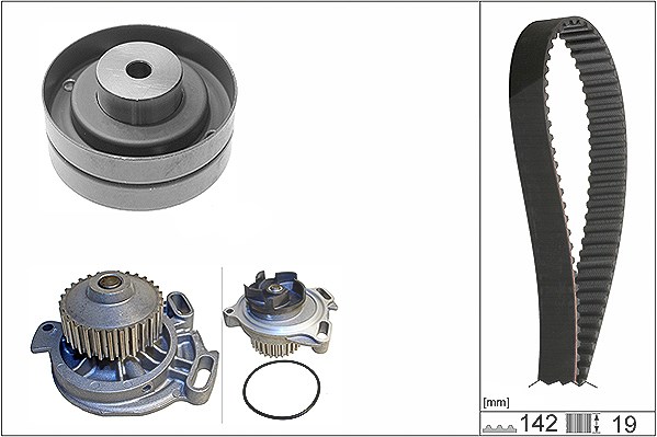 Schaeffler Ina Wasserpumpe + Zahnriemensatz [Hersteller-Nr. 530015630] für Audi