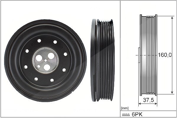 Schaeffler Ina Riemenscheibe, Kurbelwelle [Hersteller-Nr. 544013410] für Ford, Jaguar