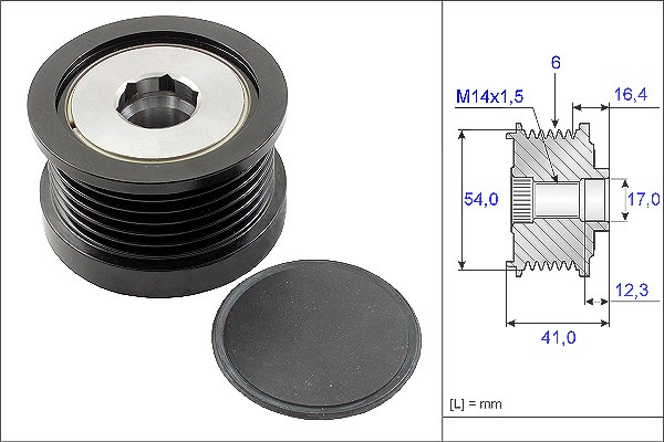 Schaeffler Ina Generatorfreilauf [Hersteller-Nr. 535025910] für Fiat, Alfa Romeo, Mazda, Volvo, Jeep, Ford